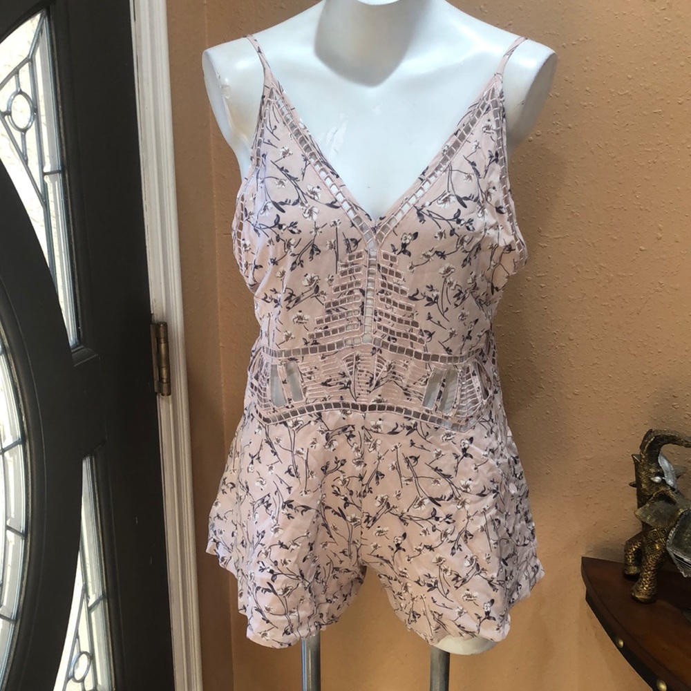 Debbie Dabbie pink floral romper
